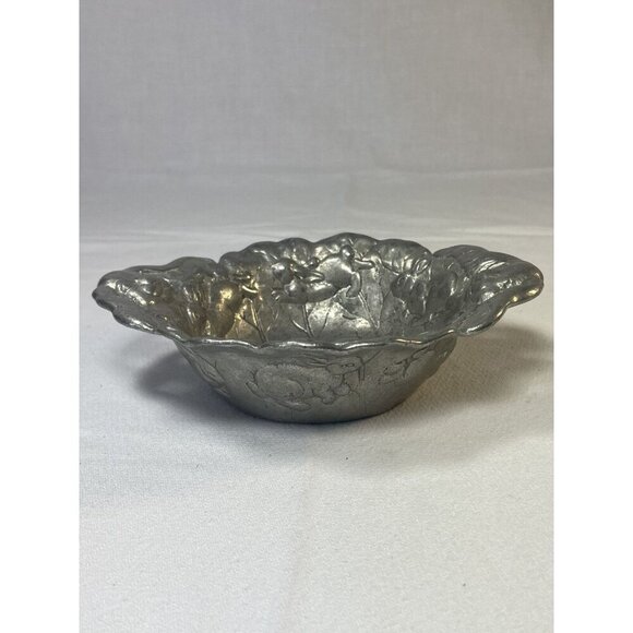 Arthur Court Bunny Rabbit Pewter Serving Bowl Dish Easter Nut Candy Vtg 7"w - Picture 10 of 10